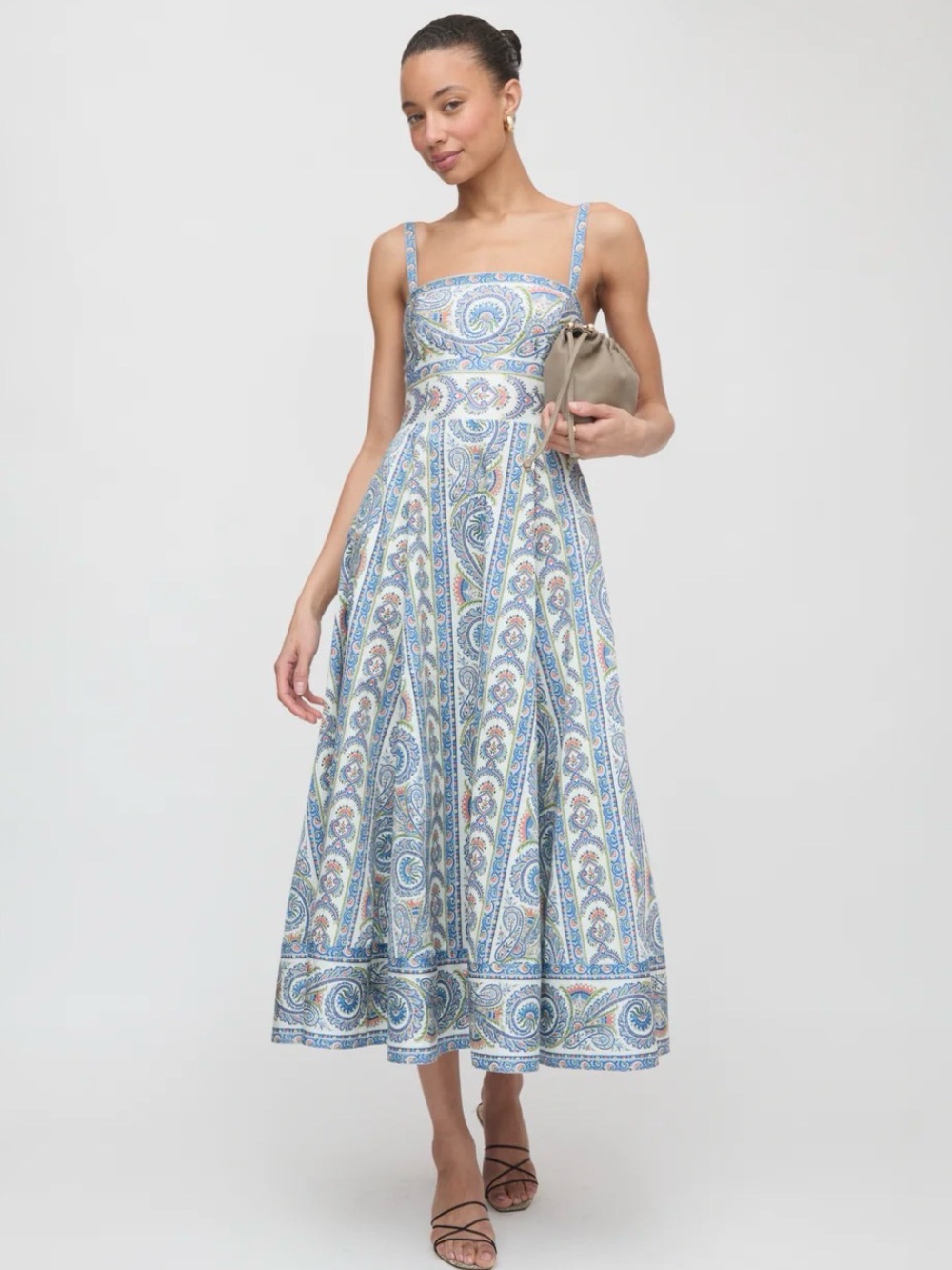 Hill House Margot Dress Blue Corsica Paisley Size XL